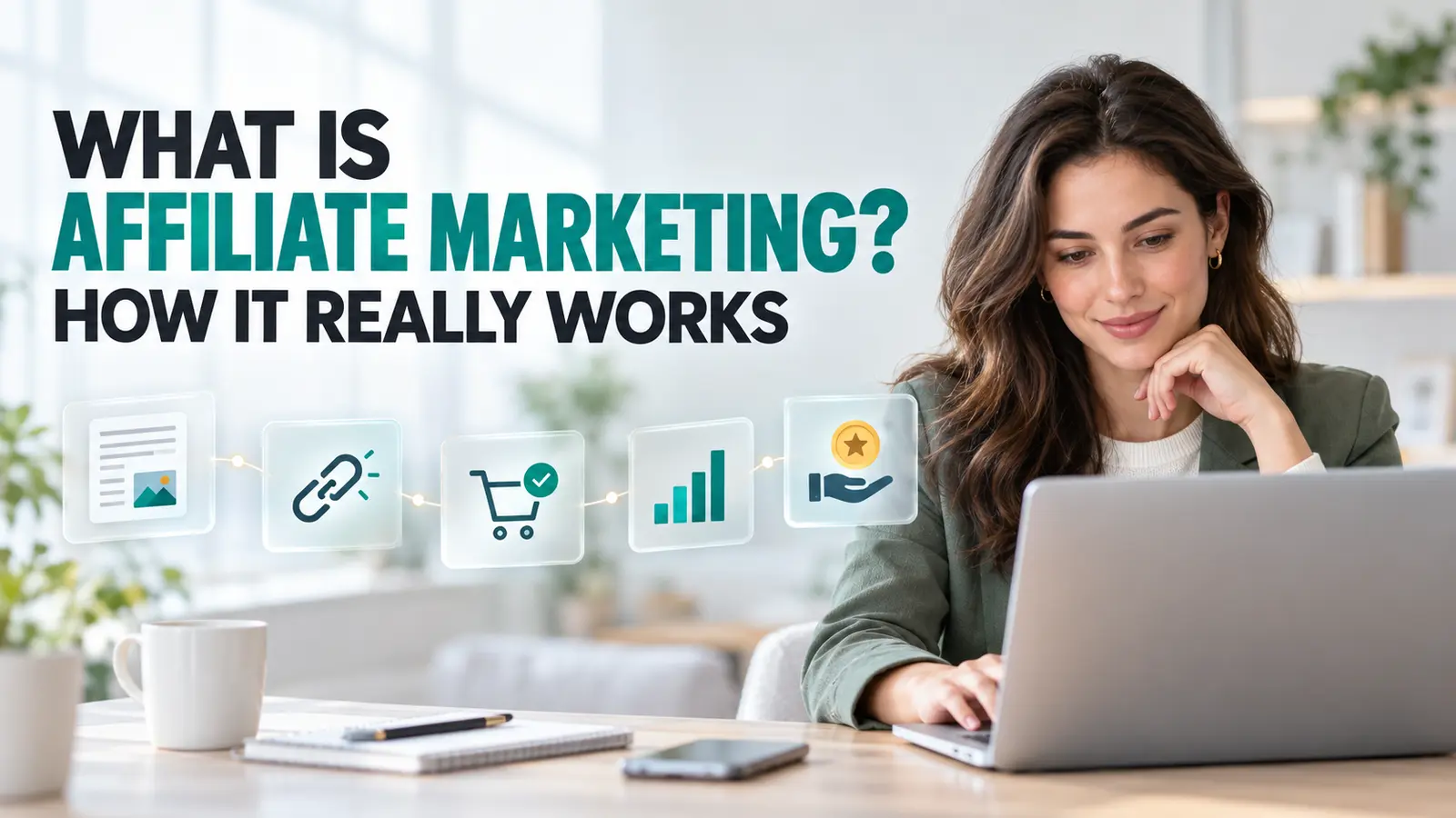 What is affiliate marketing? Beginner learning how referral links work.