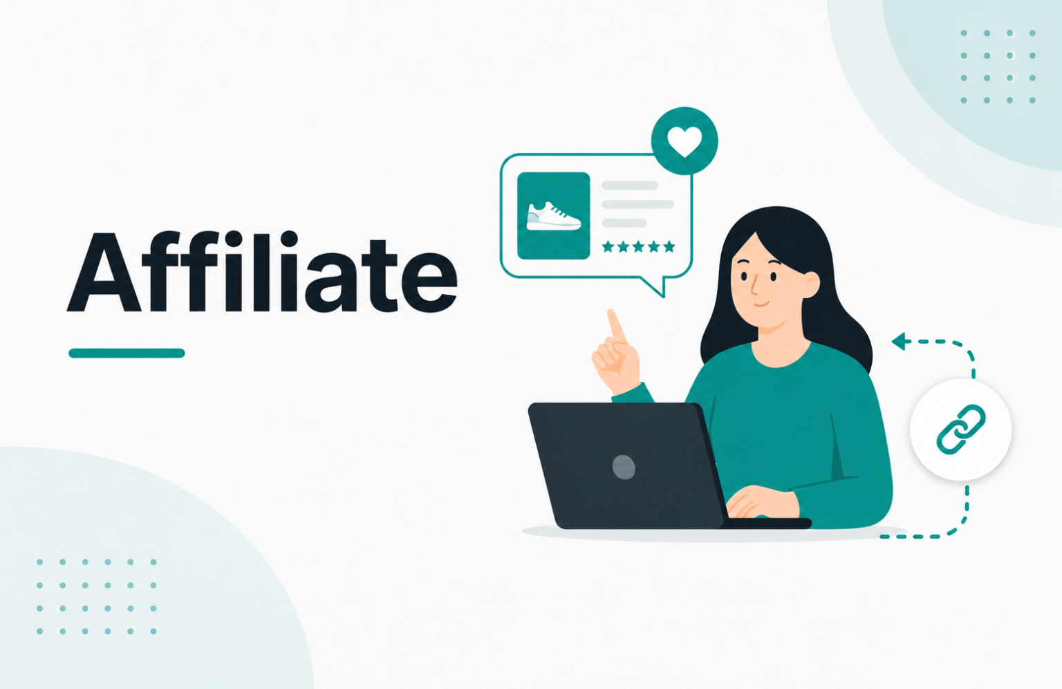 Affiliate card showing a beginner creator recommending a product through content