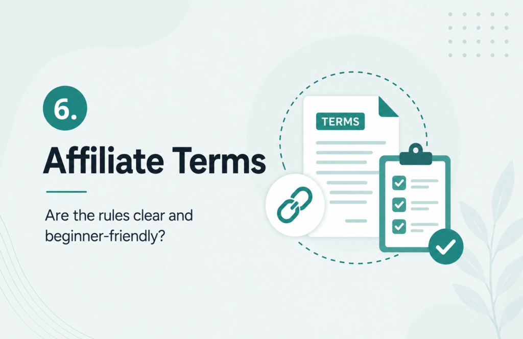 Affiliate terms checklist for comparing affiliate programs before joining