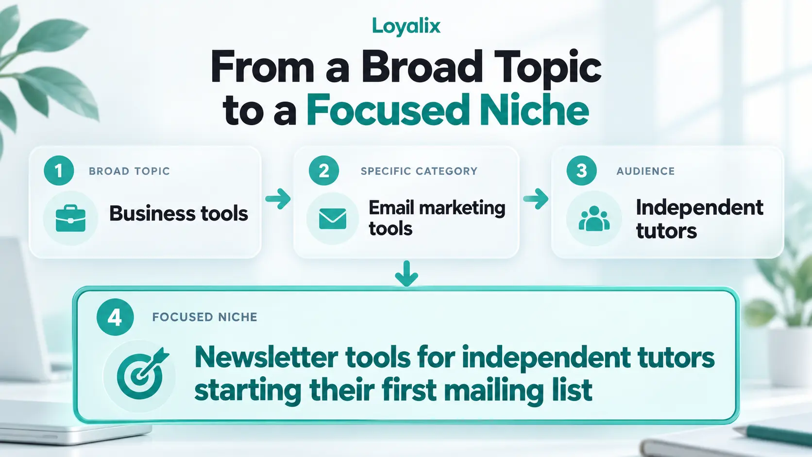 How to choose a niche for affiliate marketing, from business tools to newsletter tools for independent tutors.