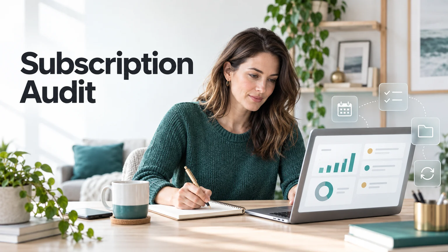 Audit recurring subscriptions by reviewing annual costs, renewal dates, usage, data, and cancellation decisions