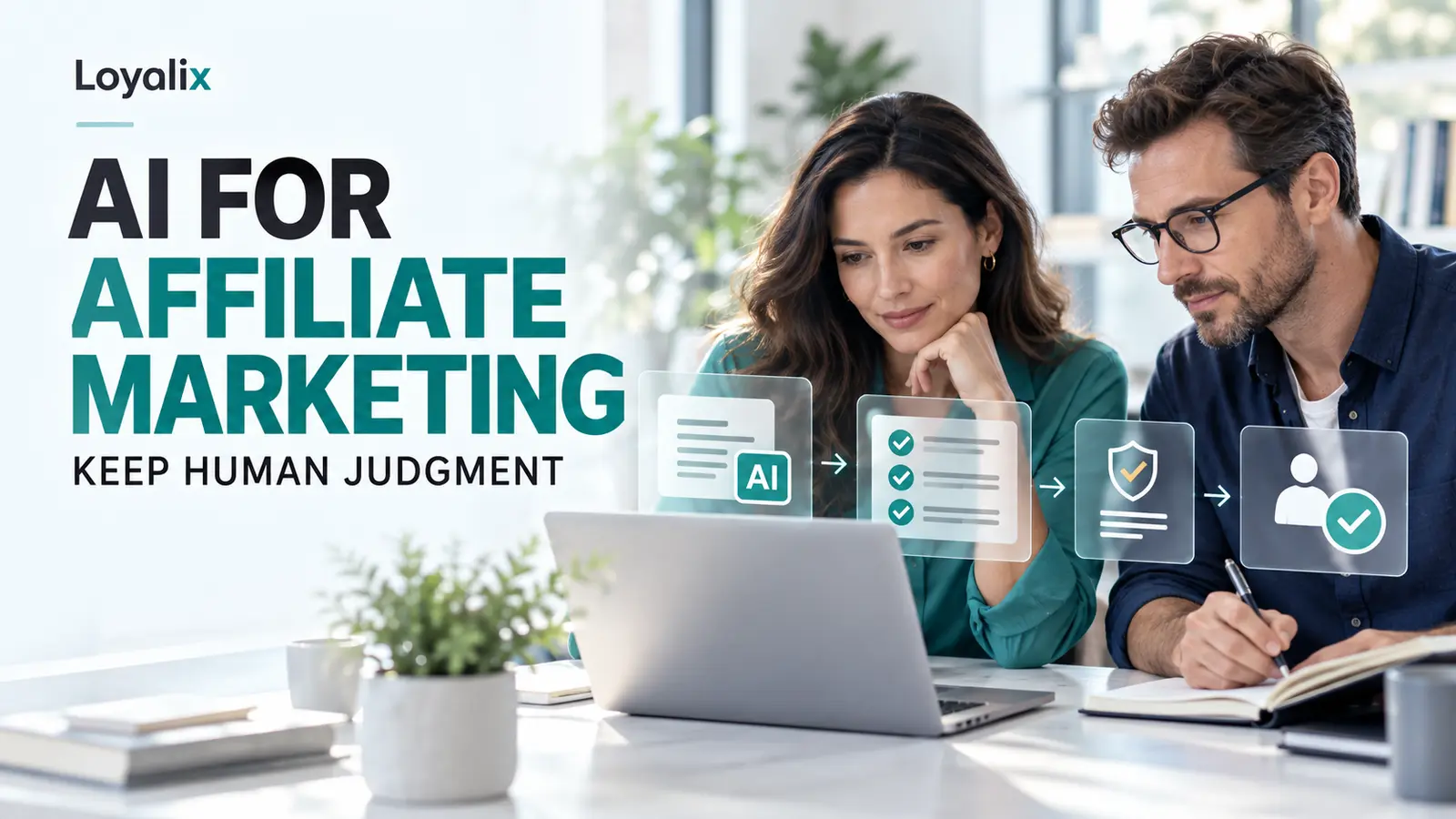AI for affiliate marketing supporting content research, human review, and responsible decision-making.